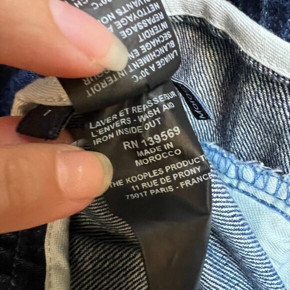 The Kooples Western Double Buckle Denim Mini Skirt Size 1 (Small) - Picture 7 of 7